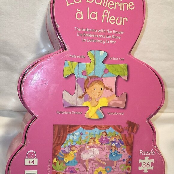 Ballerina With The Flower - 36 Pc 4+ DJECO Puzzle Paris France 12"x16" Ex Cond - Picture 2 of 4